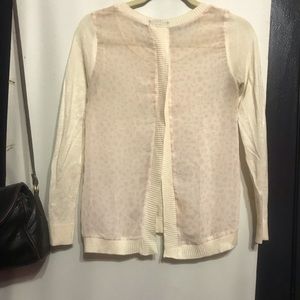 Light pink open back sweater